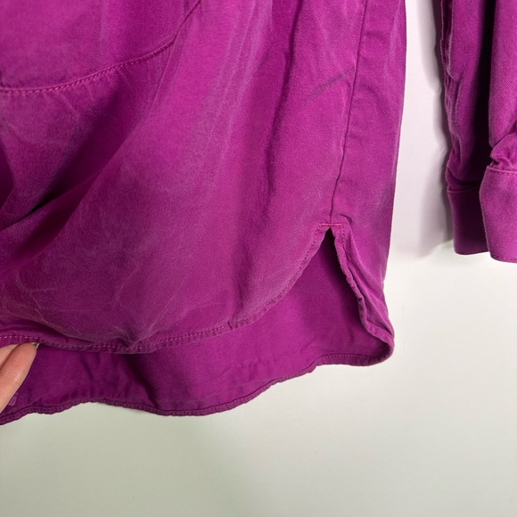 J.Jill Fuchsia Purple Lyocell Oversized XS Tunic Top - Picture 5 of 8